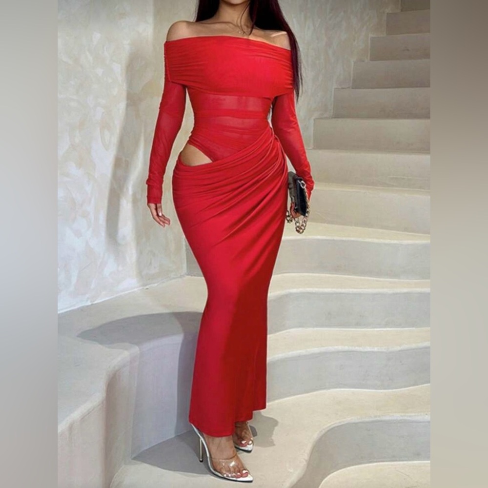 Elegant Red Evening Dress